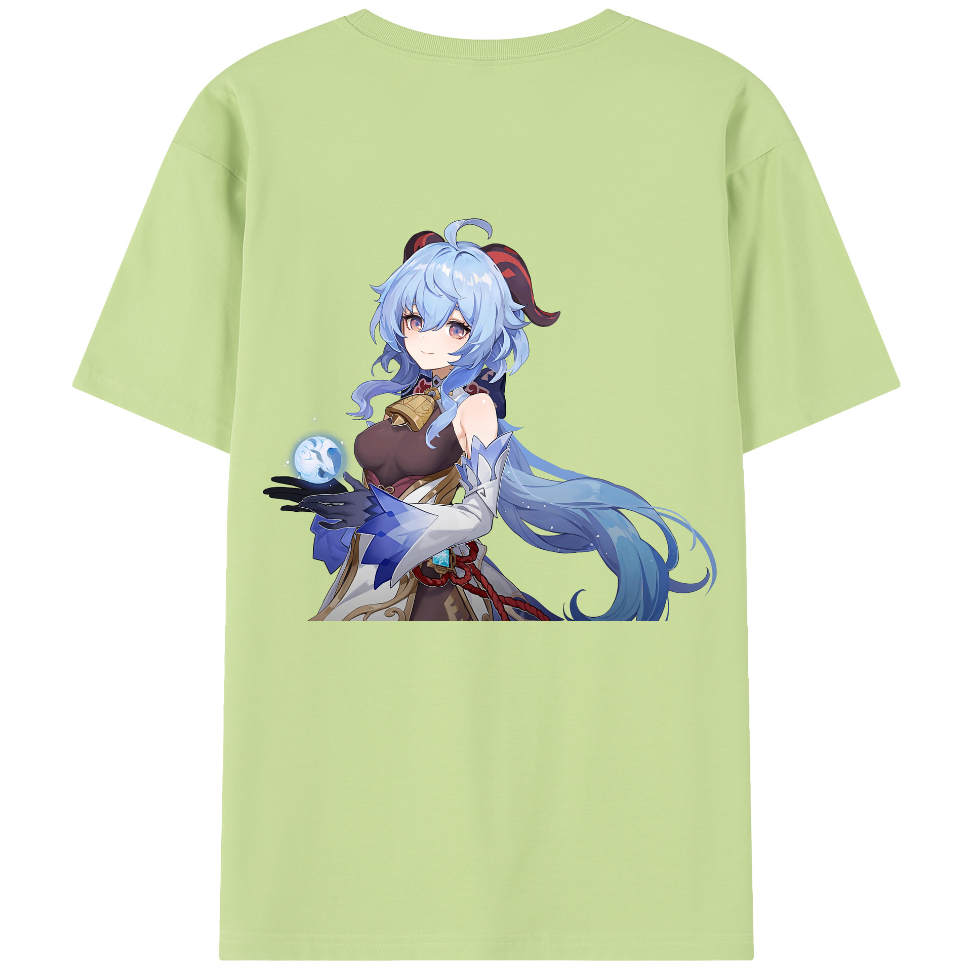 げんし神 甘雨 かんう genshin Ganyu 綿100％半袖Tシャツ（背面プリント）